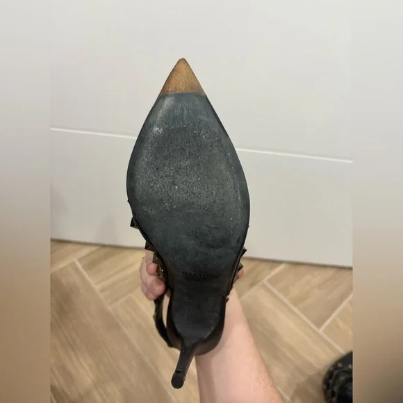 Valentino Garavani Noir 100MM Rockstud Slingback - Picture 13 of 16